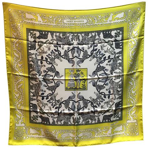 hermes yellow scarf|hermes bag scarf.